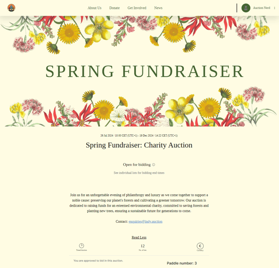 Spring Fundraiser Demo Auction